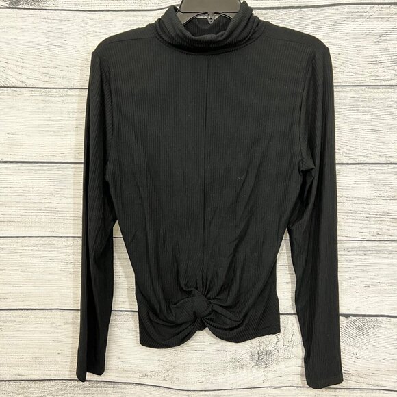 NWT Joe's Jeans Harriette Ribbed Knit Knot Back Turtleneck Size L - Picture 3 of 4